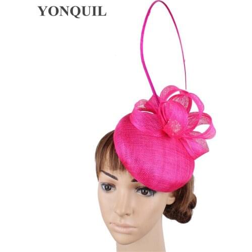 Gorgeous Fascinator Wedding Hats Hairpin For Women Elegant Black White Feather Pillbox Hat Vintage Cocktail Lady Church Fedoras