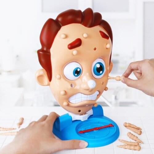 Funny Toys Face Shape Squeeze Acne Toy Popping Pimple Pete Board Games Water Spray Novelty Gags Fun Toys