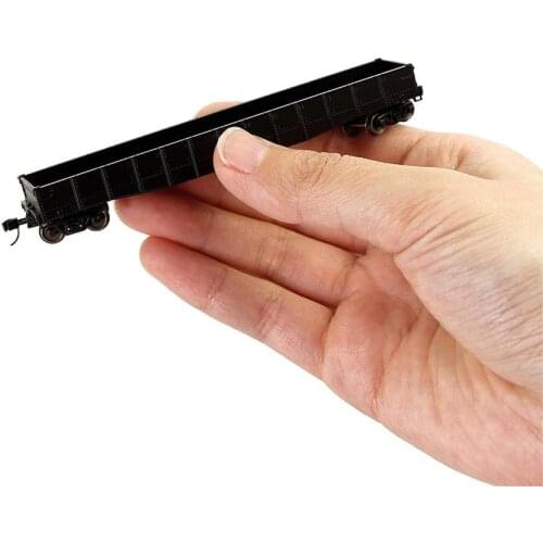 1pc/2pcs/3pcs N Scale 53ft Low-side Gondola Car 1:160 Black Wagons Railway Model Container Carriage Freight Car C15014BL