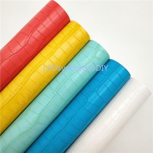 1PC 21X29CM Crocodile Faux Leather Fabric, Synthetic Leather Fabric Sheets, PU Leather For Making Bows LEOsyntheticoDIY T301