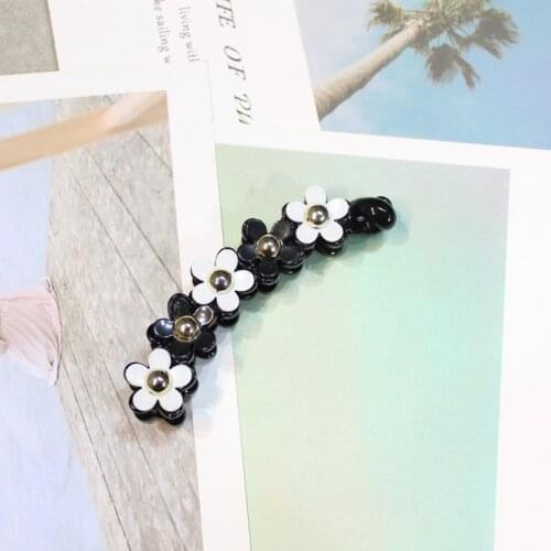 1PC Women Girls Acrylic Hair Clips West Camellia Banana Gold Sliver Clamps Hairpins Barrette Hair Headdress Accessories T0105