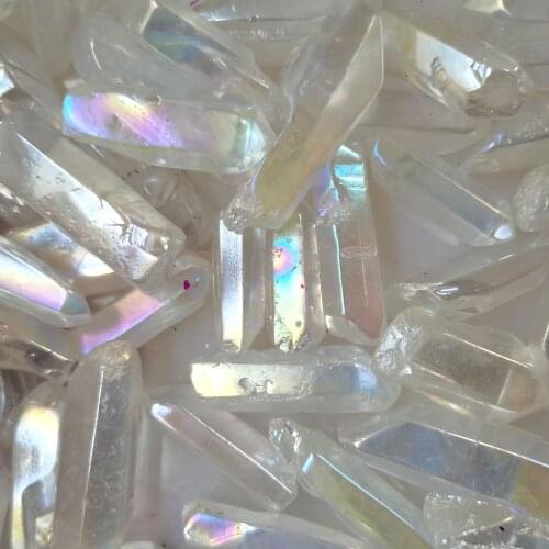 100g Natural Crystal Quartz Healing Wand Treatment Stone White Crystal Column Healing Fluorite Home Decoration