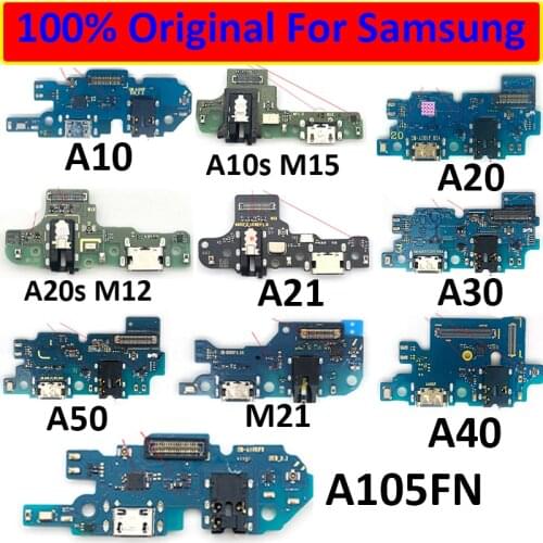 100% Original For Samsung A10 A10S A20 A20S A21 A30 A40 A50 A105FN M21USB Charge Port Jack Dock Connector Charging Board Flex