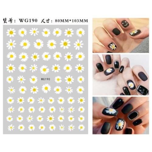 12pcs Sunflowers Water Transfer Nail Stickers Spring Flower Deisgn DIY Nail Art Watermark Decor Manicure Decals*80*103mm