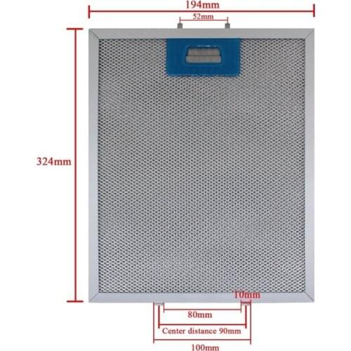 194X324 370X268 274X269 235X333 range hood filter Exhaust hood metal dust filter Cooker Hood Mesh Filter Metal Grease Filter