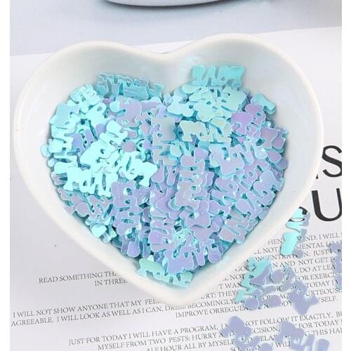 300Pcs/pack 6x14mm Love Shapes Sequins Colorful DIY Sequin For Craft Paillette Lentejuelas Costura Craft Glitter