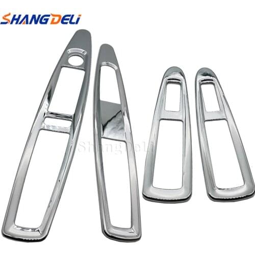 4pcs/set Window Lifter Control Button Switch Panel Frame Panel Cover Trim for Citroen C4 2004 - 2008 2009 2010