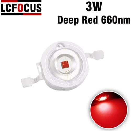 DIY LED Plant Growth Light 3W Deep Red 660nm 630nm Is Suitable For High-Power Indoor Plants And Hydroponic Vegetable Cultivation