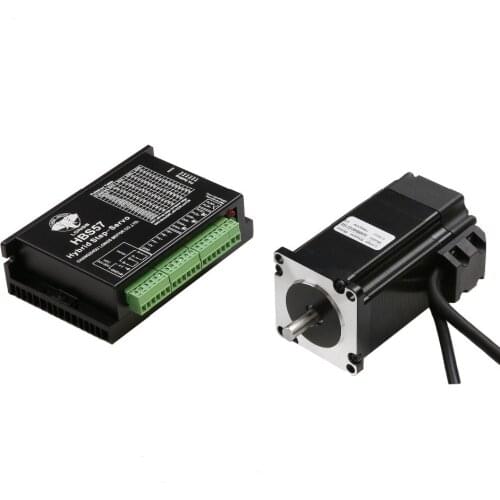 Free Ship US&US Ship NEMA23 Closed-Loop Stepper motor 2.8N.M 425 oz.in 4A 133mm 1000line Encoder 3m cable&Servo Driver HBS57 CNC