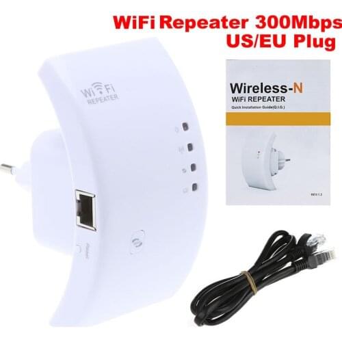 EU Wireless Wifi Repeater 300Mbps Wireless-N Range RJ45 Router Network Extender IEEE 802.11n/g/b Signal Amplifier Booster