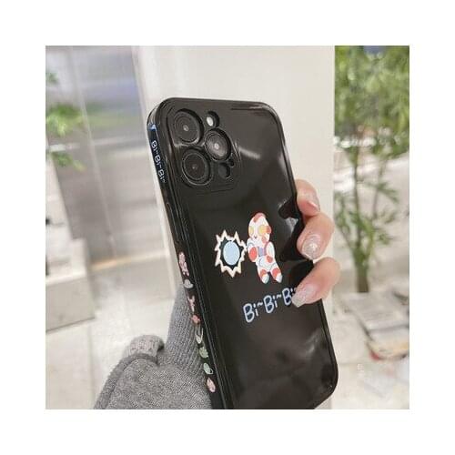 Phone Case For iPhone 11pro max 12mini pro max 7p/8plus X/Xs max XR Back Cover Phone shell Painted Soft Glue cartoon ins Cute