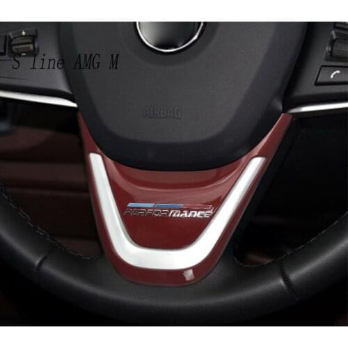 For BMW X1 F48 X2 F47 2 Series Active Tourer F45 Car Steering Wheel Button Frame Decoration Cover Sticker For M Performance Trim