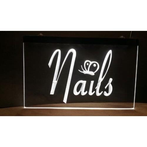 Nails Butterfly Beauty Salon Decor Bar Beer pub club 3d signs LED Neon Sign vintage home decor crafts