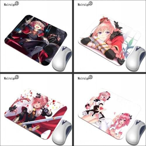 Mairuige Anime Cartoon Astolfo Mouse Pad 22X18/29X25CM Rectangular Laptop Mat Rubber Bottom Anti-skid Player Speed Version mat