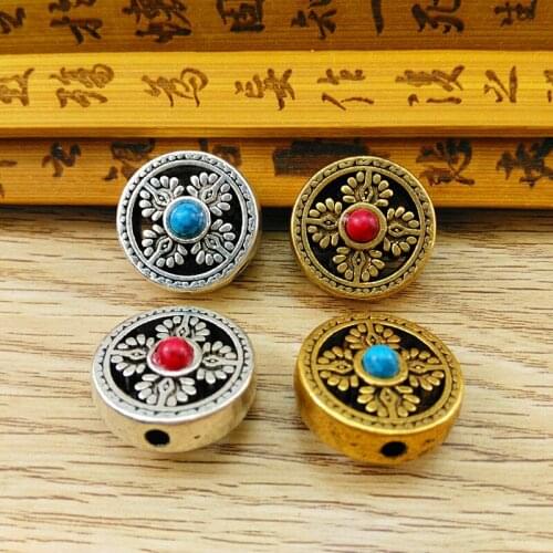 Cross Falun Back Cloud Rosary Bodhisattva DIY Accessories Retro-ancient Tibetan Silver Nepalese Jewelry Mizong Jimo