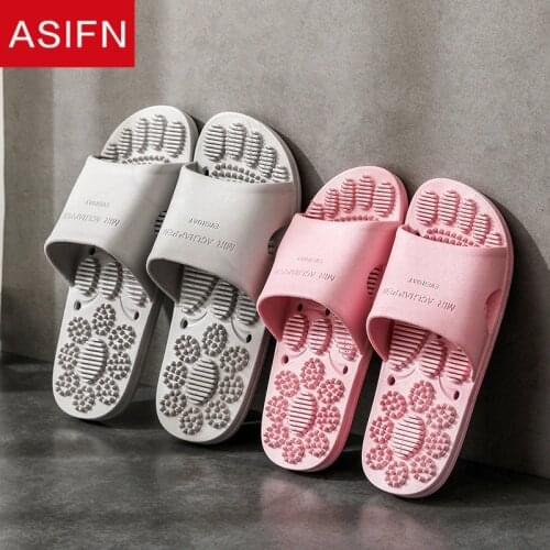 ASIFN Massage Slippers Mens Home Bathroom Non Slip Indoor Summer Bathing Couple Non-slip Slides Male Flip Flops Chanclas Hombre