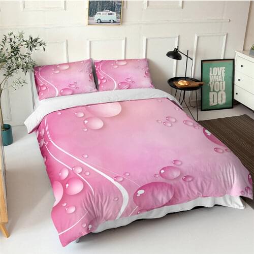 Multicolor Blue Pink Water Drop 3D Duvet Cover Set Queen King Quilt Cover Pillowcase Single Double Bedding Set Bed Covers Nordic