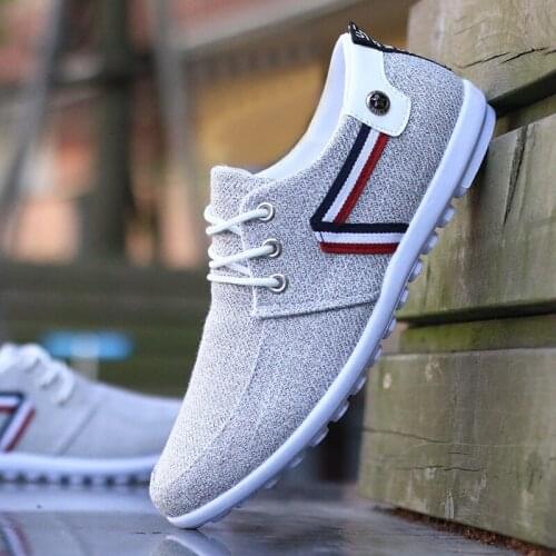 Mens canvas casual shoes 2020 new mens fashion flat bottom breathable non-slip sports driving shoes zapatos de hombre