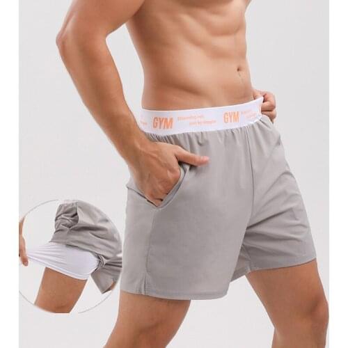 Mens Running Sports Beach Shorts Quick Dry Gym Athletic Workout Shorts for Men with Liner Shorts