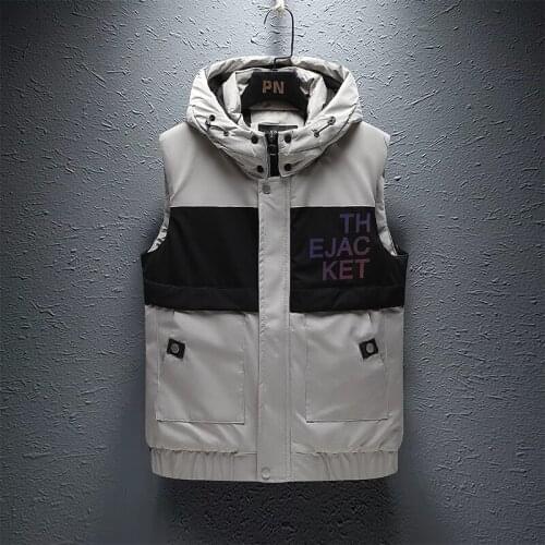 Outdoor Color Matching Of Work Clothes Autumn And Winter Cotton Vest For Men To Keep Warm And Thicken And Wear Down Cotton Sport