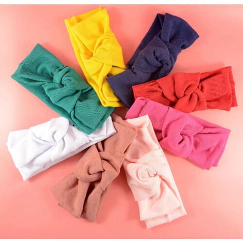 Baby Girls Headbands Toddler Infant Baby Hair Accessories For Girl Turban Solid Big Bowknot Hair Band Girl Accessories