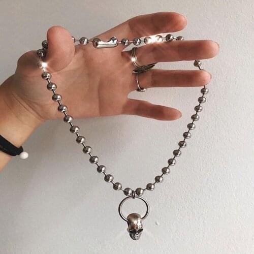 Vintage Gothic Skull Metal Pendant Necklace For Women Men Hip Hop Punk Cool Party Harajuku Choker Necklace Fashion Jewelry New