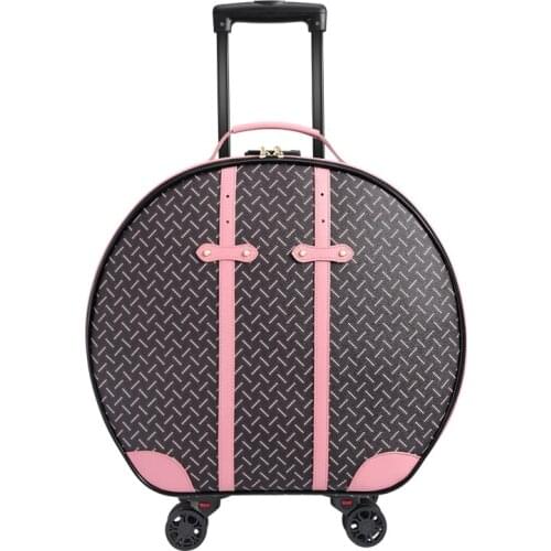 Personality fashion 22 inch high quality Imitation Leather Rolling Luggage Spinner International brand Travel Suitcase