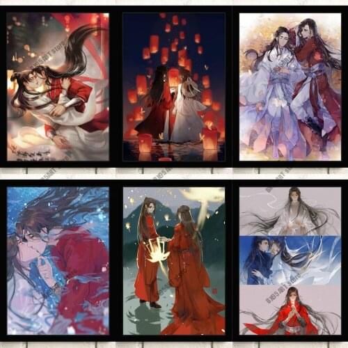 Full Round/square Diamond Painting Anime Heaven Officials Blessing Embroidery Diamond Mosaic Cross Stitch Kits Home Decor