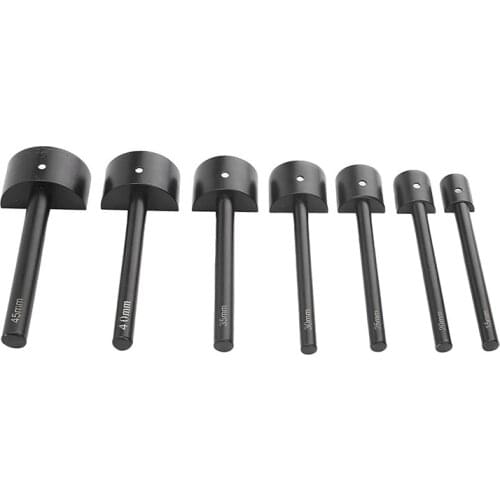 Half-Round Cutter Punch Leather Belt End Cutter 7 Pieces Leather Craft Tools for Crafting (15.20.25.30.35.40.45Mm)