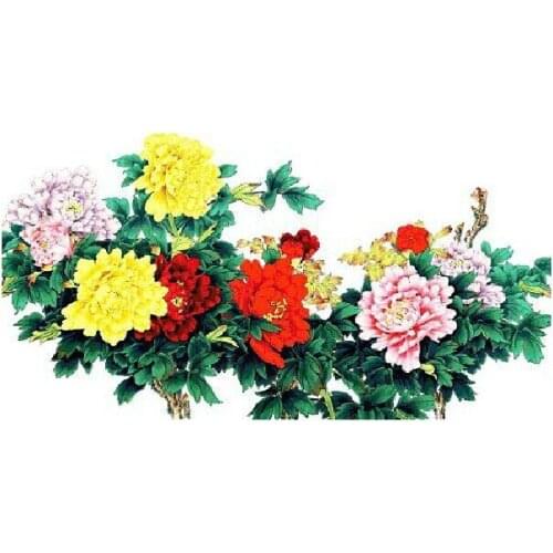 Embroidery Package High Quality Cross Stitch Kits Unopen Luxurious 1 Piece Big Peony Flower Big Size:180cmX100cm