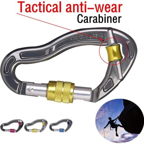 Professional Climbing Carabiner D Shape Mountaineering Buckle Hook 25kn Safety Lock Outdoor Climbing Equipment Accessory #G3