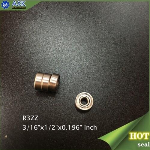 R3ZZ ABEC-1 (100PCS) 3/16"x1/2"x0.196" inch Miniature Ball Bearings RC Models