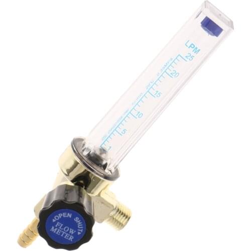 7mm Barb Argon CO2 Gas Flow Meter Regulator For Mig Tig 1-25 L/Min