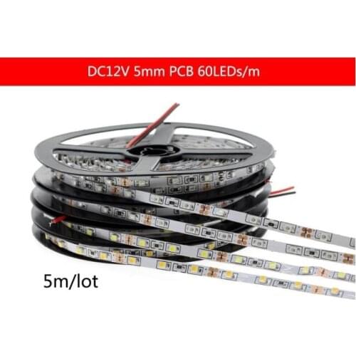 [Seven Neon]Free shipping flexible DC12V 5mm slim PBC 3528 IP20 non waterproof 60leds/m W/WW/R/B/G/Y led smd strip
