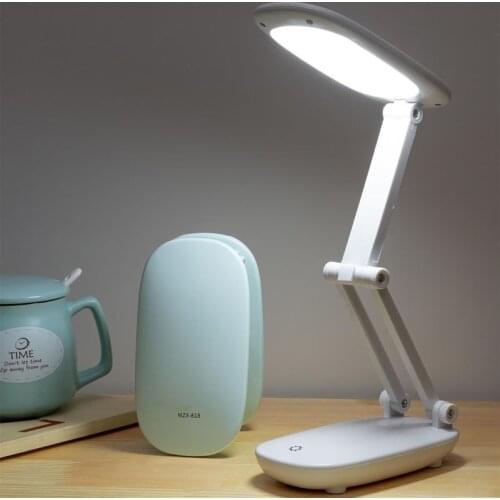 Foldable Table Lamp LED Touch Dimmable Desk Lamp USB Rechargeable Portable Lantern Eye Protection Student Reading Lamp