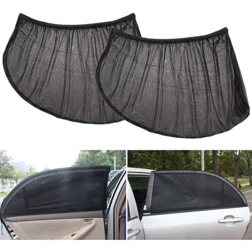 JX-LCLYL 2pcs Car Rear Side Window Mesh Sun Visor Shade Cover Shield UV Protector