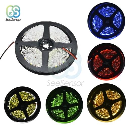 12V 5M LED Strip Light Lamp SMD 5050 Non-waterproof 300LED Christmas Desk Decoration Lamp Tape For TV Background Lighting