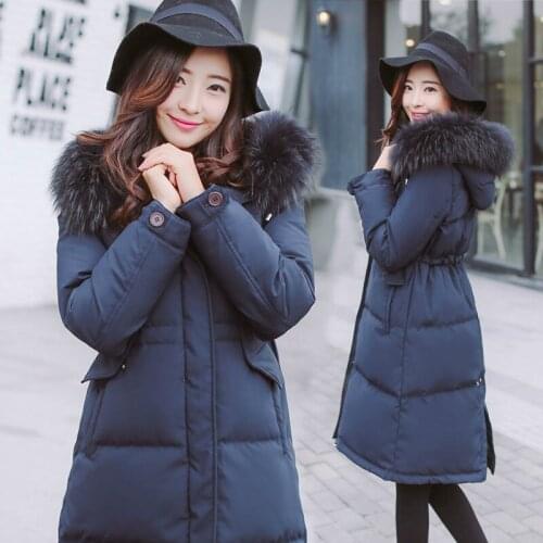 2020 Winter Jacket Woman Hooded Real Fur Collar Thick Duck Down Coat Jackets for Women Parka Chaqueta Mujer KJ373
