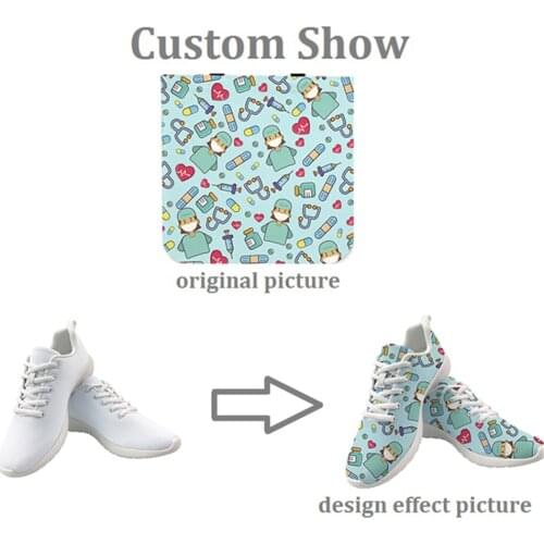 INSTANTARTS Sneakers Women Lady Comfortable Lace-up Mesh Flats Shoes Spring Casual Platform Shoes for Teenage