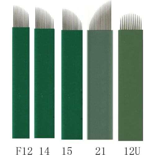 0.16mm Flex 12/12u /14/15/15u /21 Permanent Makeup Eyebrow Tattoo Microblading Needles Eyebrow Disposable Blades