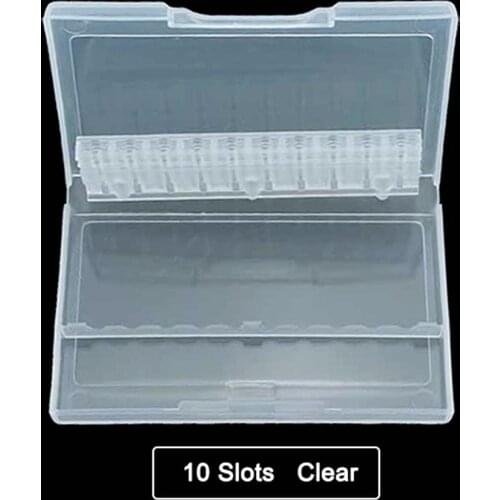 10/20/30 Slots Nail Drills Clear Storage Box Rotary Files Holder Display for Electric Nail Drill Bit Nail Accessorie Tools