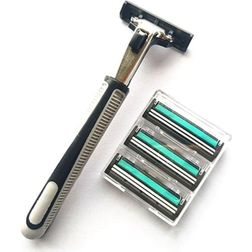2 Layers Shaving Machine Safety Razor Blades Manual Shaving Shaver Face Care Beard Hair Remover