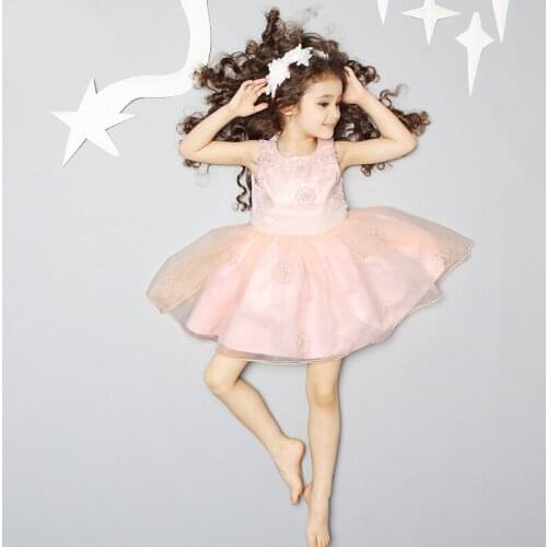 4-8Years/2016 Summer Clothes Princess Kids Dress Flower Baby Girls Dresses For Party And Wedding Brand Children Clothing BC1428