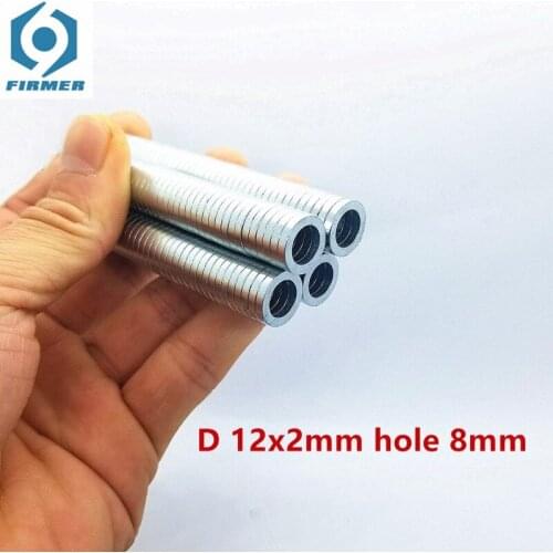 50/100/200PCS/lot Ring Magnets D 12-8*2 mm N42 Strong NdFeB Magnet 12*2 mm hole 8 mm Permanent magnet 12mm x 2mm 12-8 rare earth