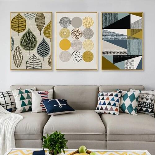 Abstract Geometric Scandinavian Home Decor Canvas Paintings Nordic Posters Prints Gallery Wall Art Pictures For Living Room