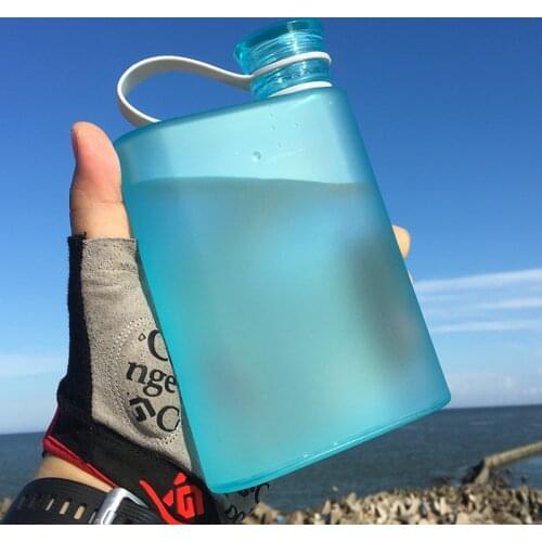 A6 A5 Paper Water Bottle BPA FREE Plastic Flat Water Bottle Travel Flat Bottle Portable Sport Notebook Pad Drink Bottles Flask