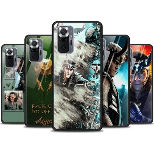 Avengers Loki Tempered Glass Cover For Xiaomi Redmi Note 10 10S 9 9T 9S 8T 8 9A 9C 8A 7 Pro Max Phone Case