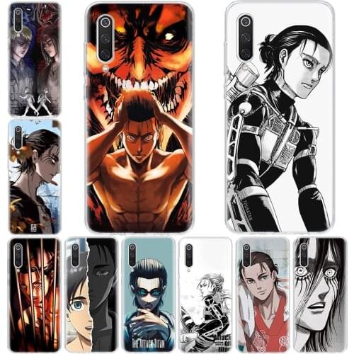 Hot Anime Attack on Titan Eren Phone Case For Xiaomi Note Mi 11 8 9 9T 10 10T Ultra CC9 A1 A2 A3 F1 F2 F3 Lite Pro X3 6X 5X CC9E