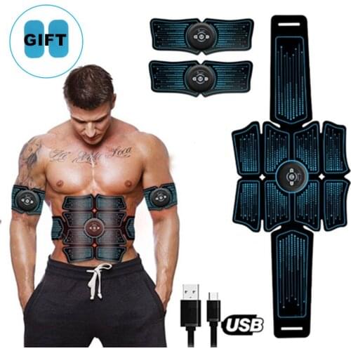 EMS Wireless Smart Muscle Stimulation Waist Trainer Fitness Abdominal Training Body Slimming EMS Trainer Weight Loss Stickers