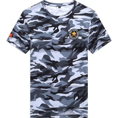 Military Camouflage Quickly Dry Mens T-shirt Big Size Plus Large 6XL 7XL 8XL Male Tshirt Summer Short Sleeves Camo Army T Shirt